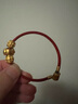 特價(jià)周生生手繩生生手鏈黃金轉(zhuǎn)運(yùn)珠紅繩馬卡龍鋼絲繩適用皮繩手鏈 【紅色】成品 19cm 曬單實(shí)拍圖
