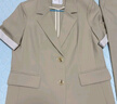 尚都比拉夏季商務(wù)休閑西服套裝女單排兩?？鄱绦湫∥鞣滹@瘦九分直筒褲 曬單實(shí)拍圖