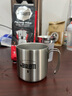 比樂蒂（Bialetti）咖啡杯 家用戶外多用途茶杯加厚雙層不銹鋼水杯歐式便攜杯隨行杯 304不銹鋼款-銀色 曬單實拍圖