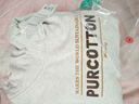 全棉時代（PurCotton）2024冬女士加厚抓絨衛(wèi)衣 155/80A 酒紅色,1件裝 淺花灰 165/L 曬單實拍圖