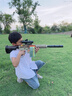 GrUpKids加特林電動(dòng)連發(fā)軟彈槍玩具男孩M416機(jī)關(guān)槍男童網(wǎng)紅六一兒童節(jié)禮物 陽(yáng)光橙64軟彈24彈殼(支架版) 配：充電器+護(hù)目鏡+槍靶(其他詳 曬單實(shí)拍圖