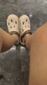 鉑吶苓洞洞鞋男夏季外穿厚底增高雙色百搭透氣防滑防臭沙灘涼鞋包頭拖鞋 洞洞鞋男【米棕】 42 -43 曬單實(shí)拍圖
