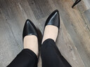 啄木鳥(niǎo)官方真皮空姐高跟鞋女粗跟尖頭久站真軟皮黑色職業(yè)工作面試禮儀 黑色皮面【5厘米】粗跟旗艦款 38 曬單實(shí)拍圖