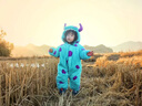 迪士尼嬰兒連體衣冬季加厚毛怪棉服寶寶衣服小怪獸冬裝可愛(ài)超萌外出抱衣 小怪獸(加絨加棉加厚款) 100cm 100 曬單實(shí)拍圖