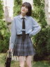 MAGIOPY2025新款女裝美式英倫學(xué)院風(fēng)JK制服西裝襯衣裙子穿搭三件套裝 西裝+襯衣+百褶裙+領(lǐng)帶(不含掛件 S 曬單實(shí)拍圖