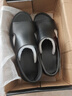 啄木鳥(niǎo)涼鞋男2024春季新款真皮休閑軟底防滑沙灘鞋青年潮流羅馬涼皮鞋男 2020黑色 40 曬單實(shí)拍圖