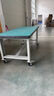 豫爾文   重型加厚鉗工工作臺帶輪移動(dòng)工廠(chǎng)車(chē)間檢驗維修臺防靜電不銹鋼 1200*600mm雙層+輪子 曬單實(shí)拍圖