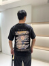 Cebrodz法國 美式高街潮牌短袖t恤男夏季復(fù)古休閑水洗做舊小眾痞帥體恤 水洗黑灰色 L 曬單實拍圖