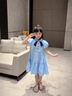 G.DUCKKIDS小黃鴨童裝女童連衣裙夏裝兒童洋氣學(xué)院風(fēng)夏季女孩短袖公主裙子 泡泡袖學(xué)院風(fēng)裙 120 (建議105-115cm 4-5.2周歲) 曬單實(shí)拍圖