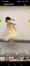 安妮優(yōu)兒女童連衣裙夏裝2025新款夏季洋氣童裝小女孩公主裙兒童裝夏款裙子 香檳色 140 曬單實拍圖