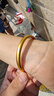 中國黃金（CHINA GOLD）黃金手鐲蓮花泥鰍背手鐲足金999心經(jīng)素圈手鐲送老婆女友生日禮物 約40g(定制5-7個(gè)工作日) 曬單實(shí)拍圖