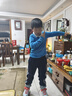 小狀元輪滑鞋兒童溜冰鞋男女旱冰鞋合金支架全閃頭盔護(hù)具背包套裝藍(lán)橙M 曬單實(shí)拍圖