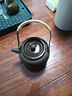 瓷牌茗茶具（cipaiming teaset）瓷牌茗 復古整套紫砂功夫茶具套裝大容量家用提梁泡茶壺茶杯 靜荷紫砂提梁壺650ml 曬單實(shí)拍圖