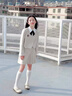 PureShare蓬紗館 女童學(xué)院風(fēng)套裝2025春夏新款兒童jk套裝女孩春裝 鬼馬少女短袖襯衫 170 曬單實(shí)拍圖