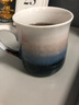 乾唐軒【官方授權】活瓷杯浪紋三件套高杯帶茶漏茶杯水杯杯子陶瓷杯 雪晶棕紫 （禮盒包裝 帶杯刷） 曬單實(shí)拍圖