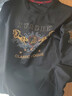 皮爾卡丹（pierre cardin）男士長袖t恤純棉圓領(lǐng)衛(wèi)衣2025秋季新款中年男裝上衣打底衫T x318黑色【春秋款】 165/M【建議100-120】 曬單實拍圖