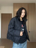 波司登（BOSIDENG）2025新款輕薄羽絨服女短款立領(lǐng)90絨寬松休閑保暖外套B250135304 夜空黑|8F44 S 160/84A 體重約100-110斤 曬單實(shí)拍圖