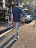 京東京造休閑褲男褲子涼感抗皺高彈運動褲男夏季戶外防曬褲子 米色 XL 曬單實拍圖
