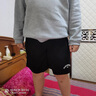 小豬托尼胖童短褲中大童男童褲子加肥加大運動(dòng)褲輕薄寬松休閑夏季 不規則分割線(xiàn)褲黑 140 建議130-145高，75-90斤 曬單實(shí)拍圖