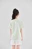 優(yōu)優(yōu)1點(diǎn)（Yoyo one）兒童網(wǎng)球服夏季速干衣短袖2025新款女童運(yùn)動套裝羽毛球訓(xùn)練服透氣 18530白色+19146綠色 160 曬單實(shí)拍圖