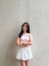 俞兆林花苞半身裙女夏季2025新款修身顯瘦顯高a字短裙防走光褶皺蓬蓬裙 白色 【遮胯顯瘦顯高】 M 【推薦96-110斤】 曬單實(shí)拍圖