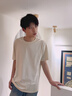 名創(chuàng)優(yōu)品（MINISO）220G重磅短袖男T恤夏季厚實不透高級感精梳棉純棉半袖寬松上衣服 【220G重磅】蒼綠 L /175(體重120-140斤) 曬單實拍圖