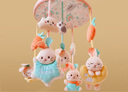 jollybaby新生嬰兒床頭搖鈴懸掛吊掛可旋轉(zhuǎn)音樂掛件0-1歲寶寶玩具 兔子床鈴 曬單實(shí)拍圖