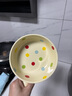 饞嘴廚娘高顏值手柄碗家用陶瓷碗烤碗烘焙碗沙拉碗宿舍用學(xué)生酸奶碗泡面碗 波點(diǎn)-手柄碗【600ML大容量】 曬單實(shí)拍圖