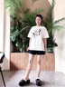 鉑吶苓洞洞鞋女款夏季花朵外穿厚底增高防臭防滑EVA沙灘包頭半拖鞋涼拖 洞洞鞋黑【花朵】 38 -39 曬單實(shí)拍圖