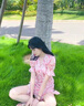 歌芭杉（GEBASHAN）品牌女裝新品碎花連衣裙女2025夏季氣質(zhì)名媛設(shè)計(jì)感小個(gè)子沙灘度假 粉紅色 S 曬單實(shí)拍圖