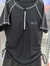 李寧（LI-NING）泳衣女分體顯瘦大碼130斤泡溫泉游泳衣套裝胖遮肚子保守顯瘦新款 經(jīng)典黑+白泳帽【可選顏色】 2XL 曬單實(shí)拍圖