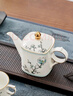 華光國瓷 高端骨瓷茶具套裝 描金茶壺茶杯 生日結婚喬遷伴手禮 青玉案 一壺四杯 5頭 曬單實拍圖