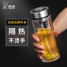 希諾雙層玻璃杯男家用商務(wù)辦公泡茶杯子過濾車載水杯XN-9607 410mL 曬單實(shí)拍圖