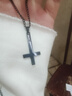 倒逆十字架我在驚悚游戲里封神白柳同款周邊鈦鋼吊墜項鏈配飾男女 黑色倒逆十字架項鏈 曬單實(shí)拍圖