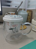 美斯尼 玻璃茶杯茶水分離水杯陶瓷過(guò)濾內膽辦公室茶杯茶具高硼硅泡茶杯 綠荷（380毫升） 曬單實(shí)拍圖