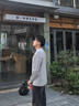 GXG男裝 雙色華夫格提花毛衫小標針織衫男士打底衫 秋冬新品 灰色 2XL 曬單實(shí)拍圖