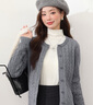 MJ STYLE絞花針織開衫外套女2025秋裝新款韓系小香風(fēng)百搭顯瘦短款毛衫外套 曬單實(shí)拍圖