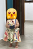 La Chapelle拉夏貝爾女童連衣裙新款純棉個性涂鴉背心裙小女孩舒適洋氣童裙 涂鴉裙 90 建議身高80-90cm 曬單實拍圖