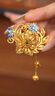 俏江南繁花似錦銀胸針女非遺手作花絲鏤空琺瑯彩中國風(fēng)花朵流蘇純銀胸花 繁花似錦.花絲琺瑯胸針 曬單實(shí)拍圖