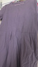 皮爾卡丹（pierre cardin）2024新款亞麻圓領(lǐng)短袖棉麻夏裙子新款女長(zhǎng)款復(fù)古寬松長(zhǎng)裙純色文藝 煙紫色 XL 建議120-135斤 曬單實(shí)拍圖