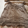 春夏度假新款棉麻小背心內(nèi)搭打底女鏤空刺繡吊帶寬松無袖上衣 深卡其色 均碼 曬單實拍圖