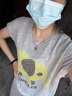 AEMAPE今年流行夏季薄款字母小象短袖冰麻針織T恤女減齡寬松圓領(lǐng)上衣T恤 灰色 L (105-115斤拍) 曬單實(shí)拍圖