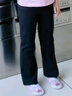 羞莎兒童舞蹈服褲子練功服長(zhǎng)褲女童微喇叭褲形體褲中國(guó)舞服裝黑色褲子 黑色-長(zhǎng)褲-莫代爾 150 身高140-150cm 曬單實(shí)拍圖