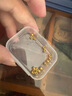 行金銀中黃金吊墜 足金999蹦迪珠DIY項鏈吊墜 菱形珠編繩掛墜送禮生日禮物 蹦迪珠吊墜（多顆）克重多退少補 約0.9克 曬單實拍圖