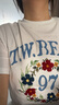 Teenie Weenie小熊T恤女2025年夏季新款清新活力甜美刺繡圓領(lǐng)短袖T恤上衣女 曬單實拍圖