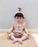 迪士尼（Disney）中國(guó)風(fēng)百日新中式周歲禮服嬰兒衣服夏裝連體衣女寶寶包屁衣夏天 花色【花滿(mǎn)枝無(wú)袖包屁】 66cm 建議0-4個(gè)月 曬單實(shí)拍圖