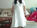 太平鳥(niǎo)女裝通勤氣質(zhì)V領(lǐng)連衣裙夏高級小眾收腰裙子薄荷曼波長(cháng)裙女 白色 L 曬單實(shí)拍圖