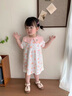 G.DUCKKIDS小黃鴨童裝女童連衣裙夏季2024兒童裙子寶寶周歲禮服生日公主裙夏 紅色 90 建議1~2歲【 80-90cm】 曬單實(shí)拍圖