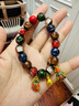 五臺山景區香灰琉璃佛珠手串男女款彩色手鏈情侶高品質(zhì)禪意佛珠飾 吞金獸朱砂款-12mm 曬單實(shí)拍圖