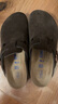 BIRKENSTOCK勃肯德國(guó)進(jìn)口男女款牛皮絨面革軟底Boston包頭拖鞋七夕甄選 深棕窄版660463 35 曬單實(shí)拍圖